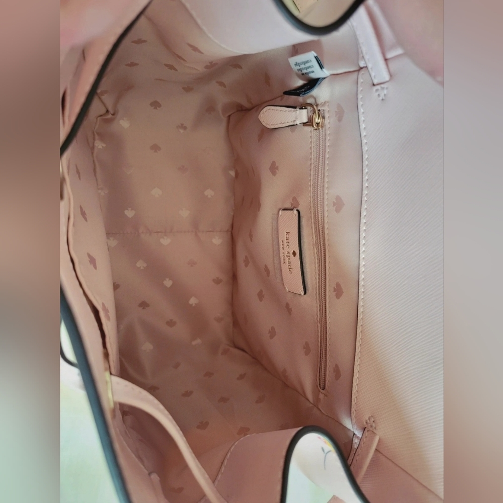 Kate Spade Lizzie Medium Flap Backpack - Pink Floral - Picture 3 of 7